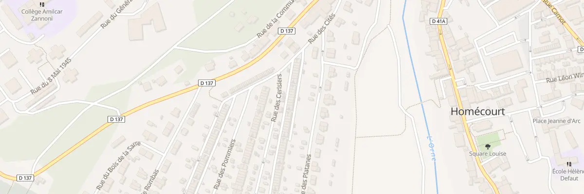 Plan du 15 Rue des Cerisiers à Homécourt