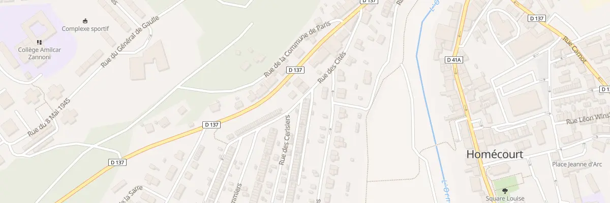 Plan du 1 Rue des Cerisiers à Homécourt