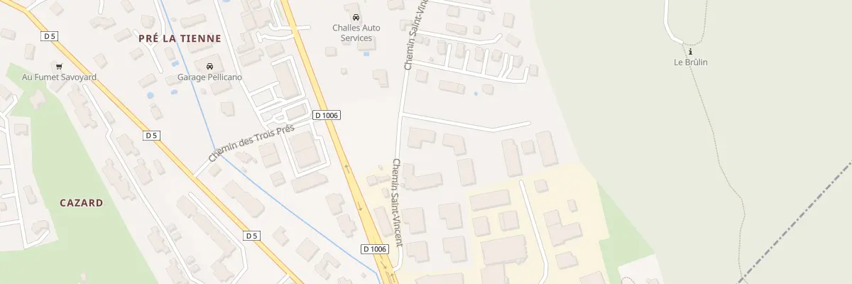 Plan de Saint Vincent à Challes-les-Eaux