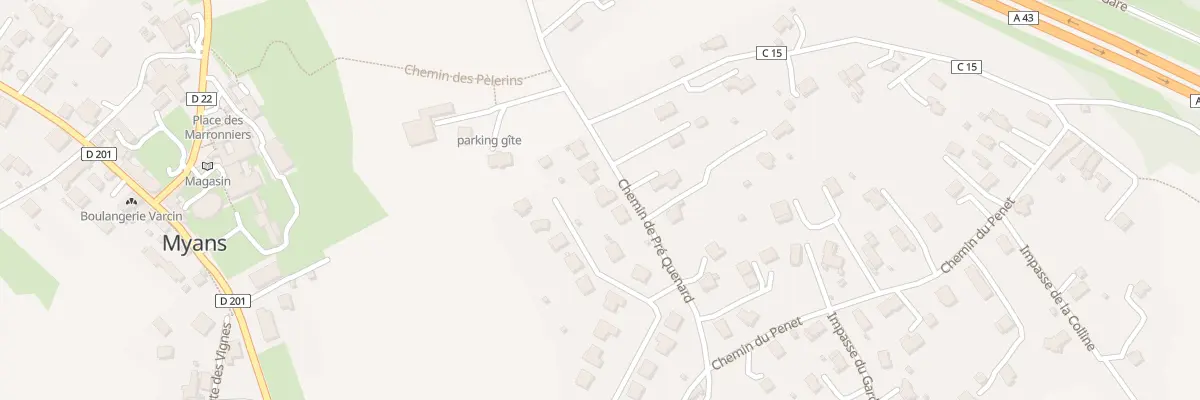 Plan du 68 Che du Pre Quenard à Myans