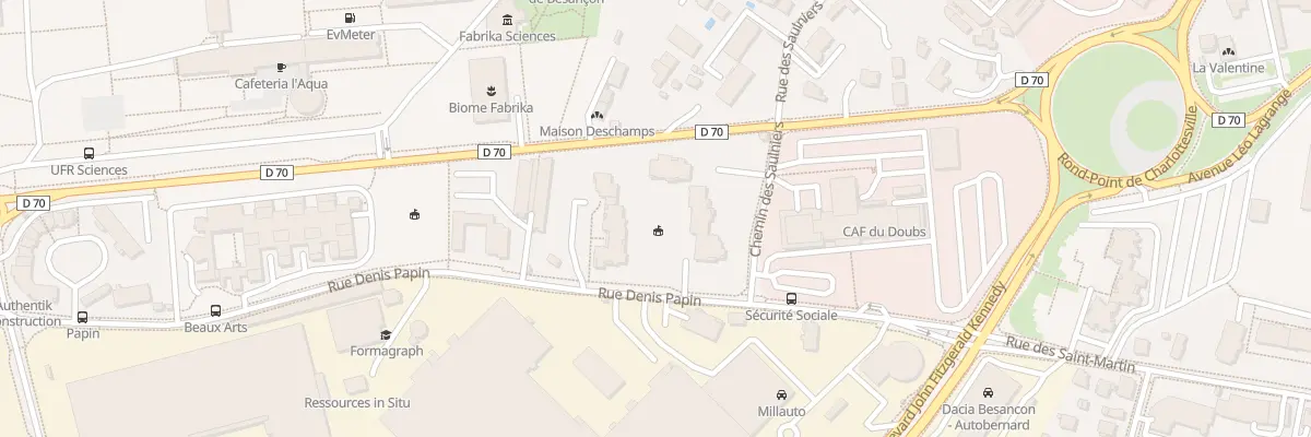Plan du 6 Rue Denis Papin à Besançon