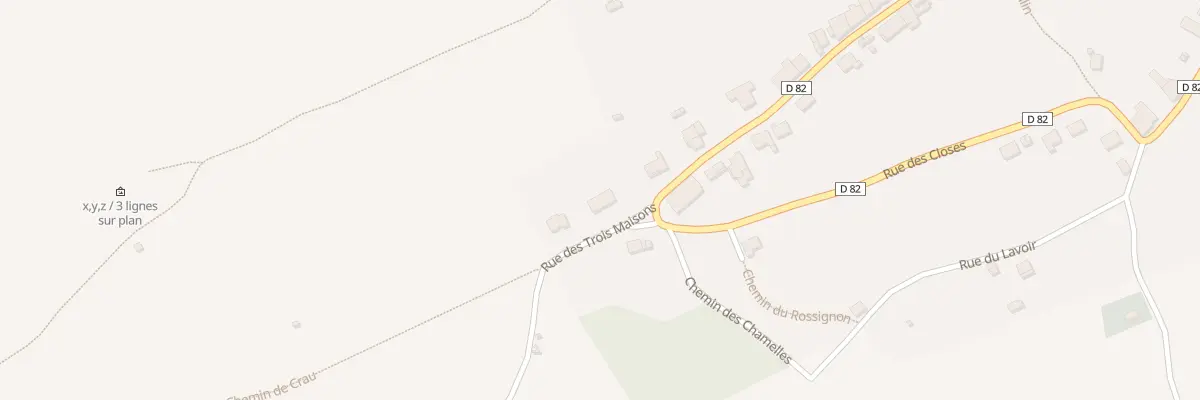 Plan du 28 Rue des Trois Maisons à Prény