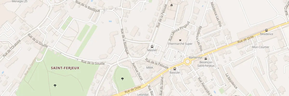 Plan du 1 Rue de la Pelouse à Besançon
