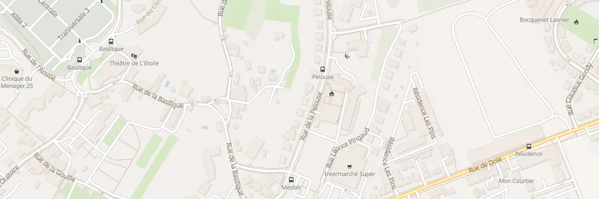 Plan du 13 Rue de la Pelouse à Besançon