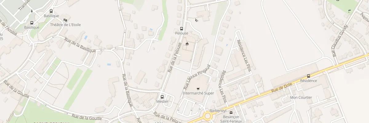 Plan du 2 Rue de la Pelouse à Besançon