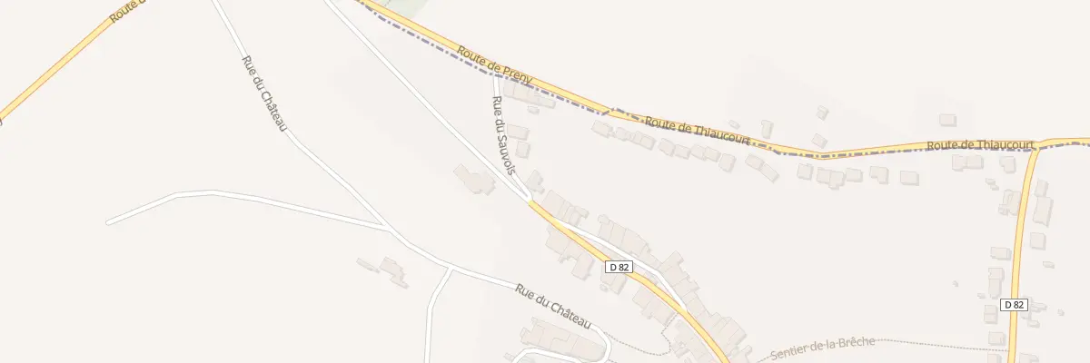 Plan du 13 Rue Rue du Sauvoy à Prény