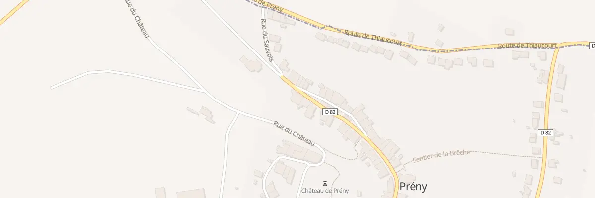 Plan du 2 Rue des Remparts à Prény