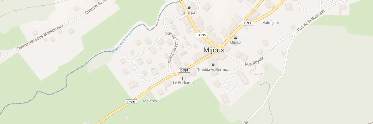 Plan du 5168 La Poste à Mijoux