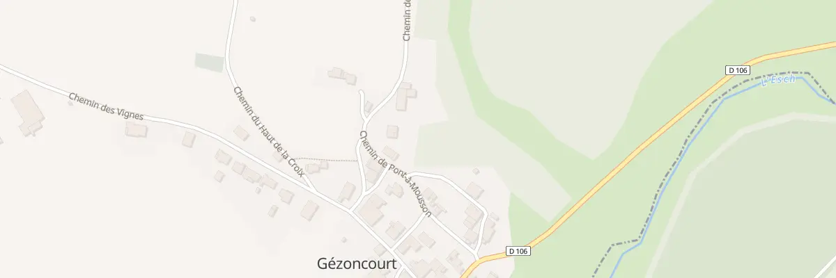 Plan du 10 Che de Pont-à-Mousson à Gézoncourt