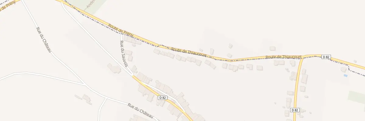 Plan du 27 Rte de Thiaucourt à Prény