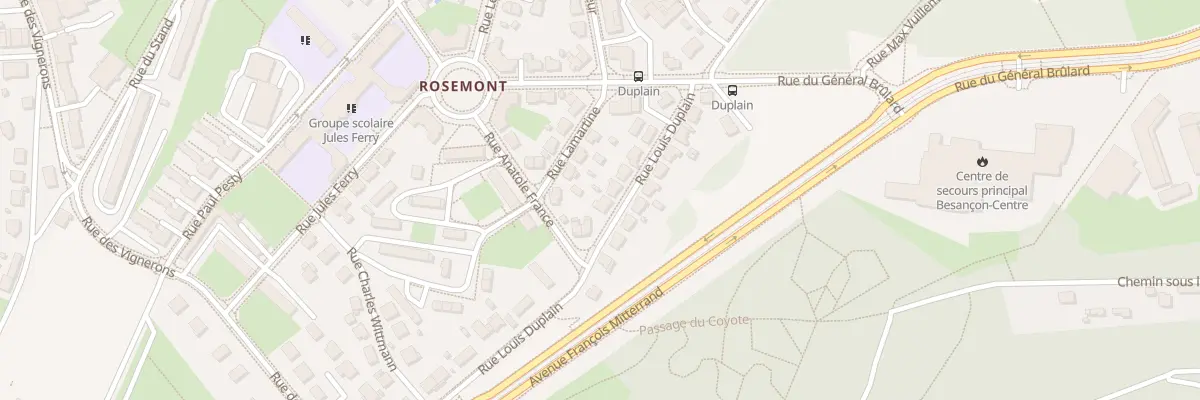 Plan du 10 Rue Louis Duplain à Besançon