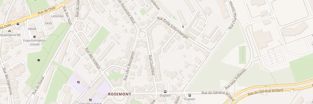 Plan du 20 Rue Emile Schlumberger à Besançon