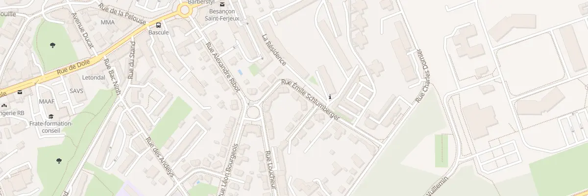Plan du 8 Rue Emile Schlumberger à Besançon