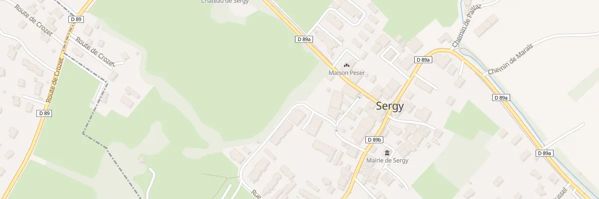 Plan de Sergy Dessous à Sergy