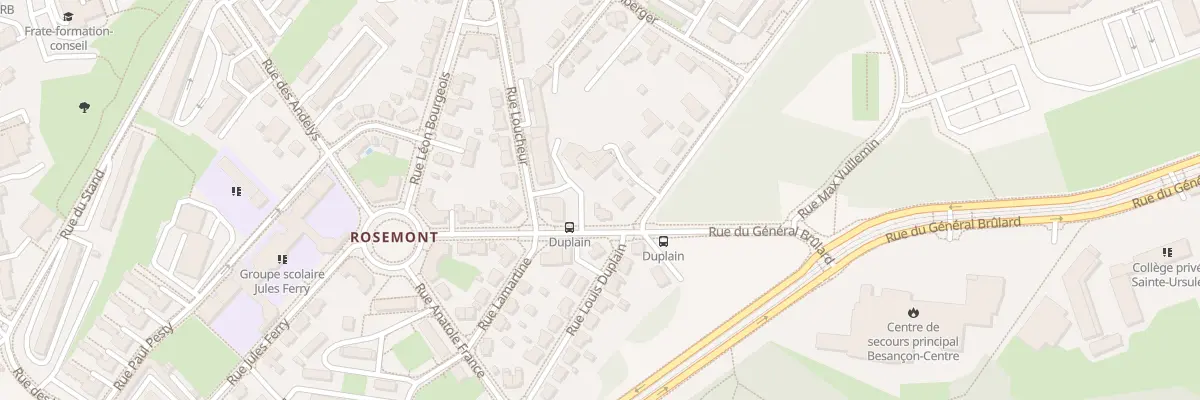 Plan du 9 Rue du Docteur Girardot à Besançon