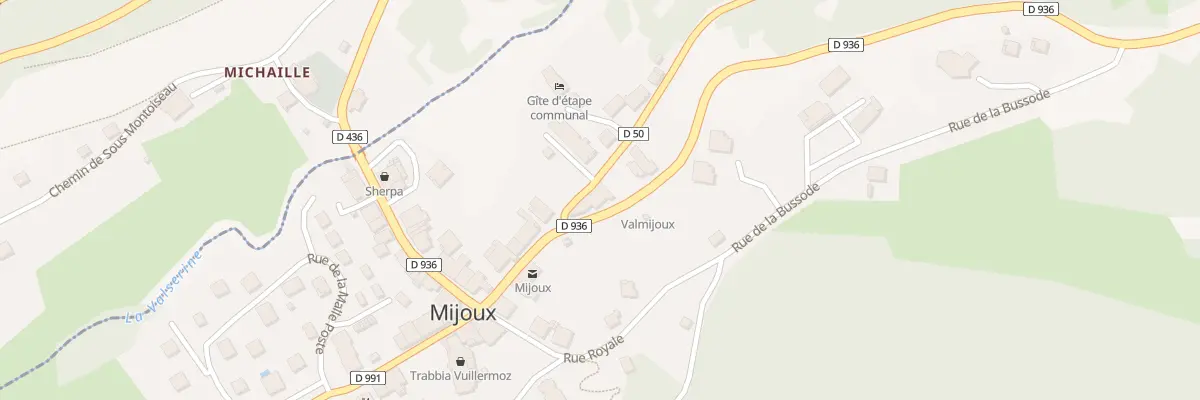 Plan de La Bissaude à Mijoux