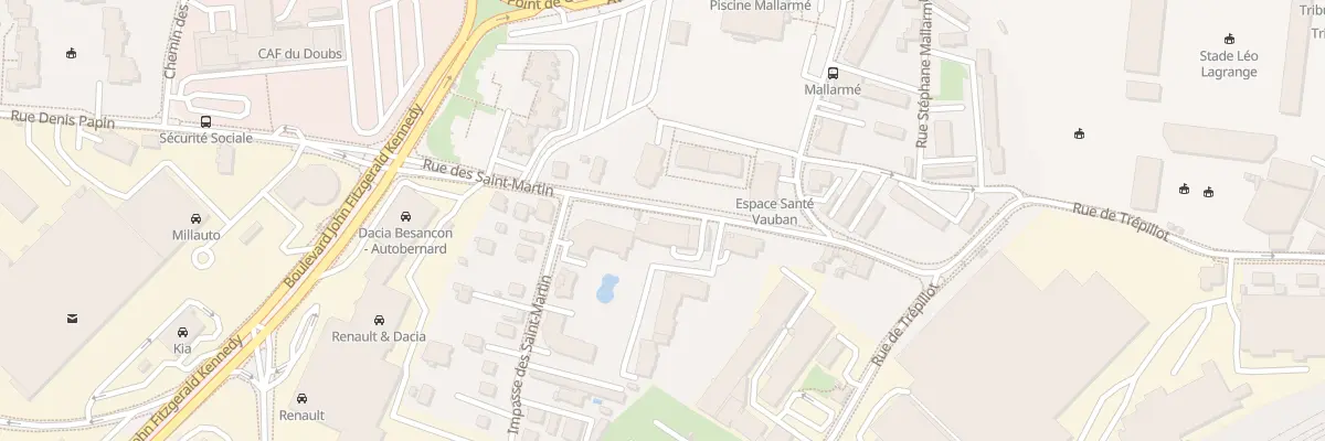 Plan du 11 Rue des Saint-Martin à Besançon