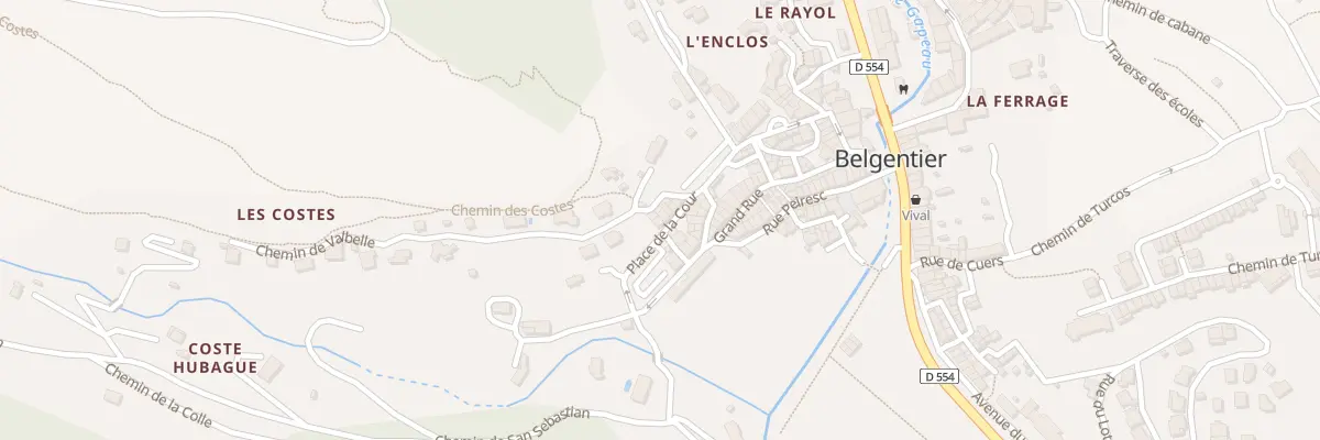 Plan du 9100 Rue de la Cour à Belgentier