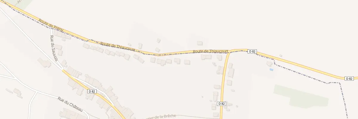 Plan du 7 Rte de Thiaucourt à Prény
