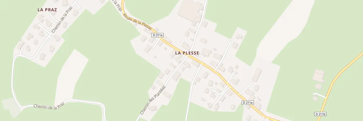 Plan de La Plesse à Saint-Offenge