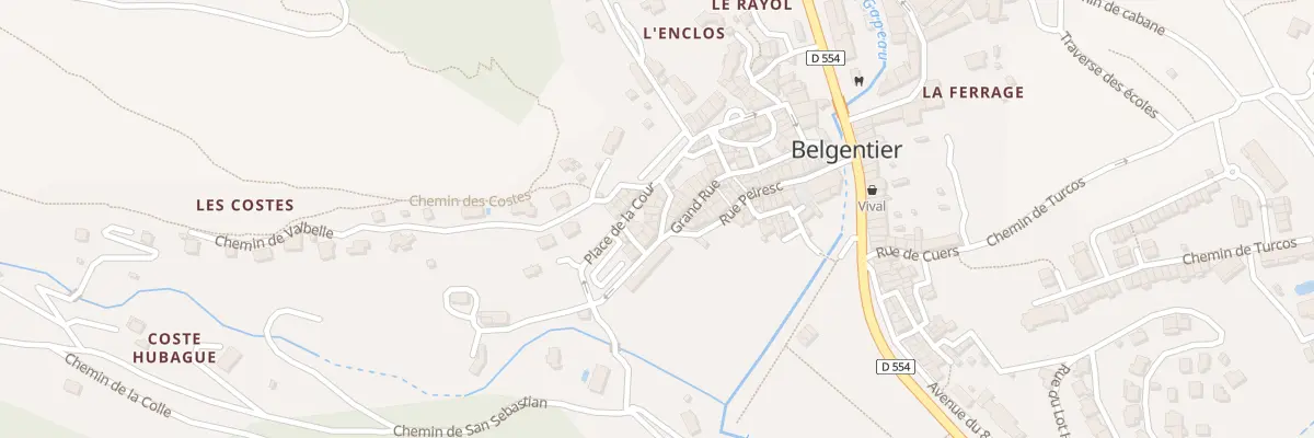 Plan du 7 Rue des Bergers à Belgentier
