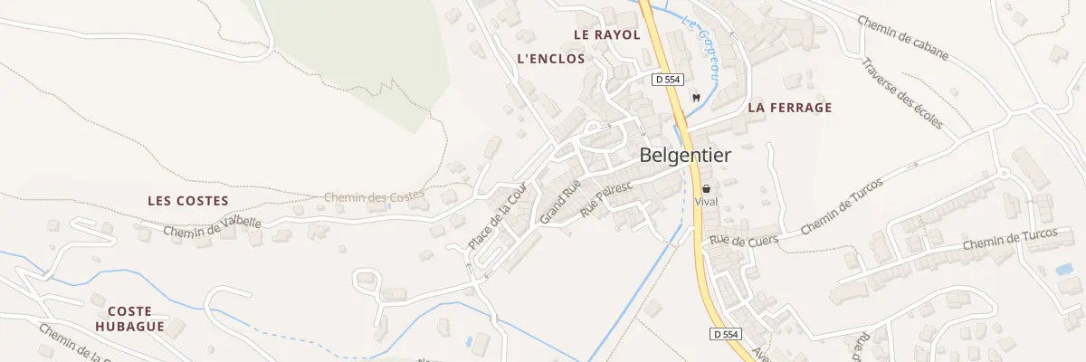 Plan du 9001 Rue des Bergers à Belgentier