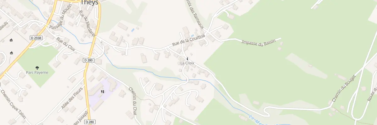 Plan du 55 Rte de Malbuisson à Theys
