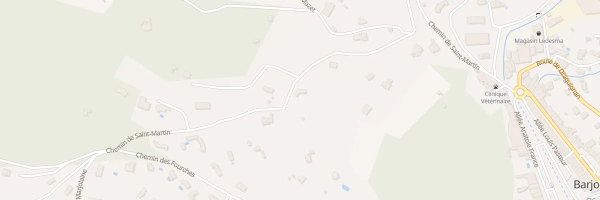 Plan du 537 Che de Saint Martin à Barjols