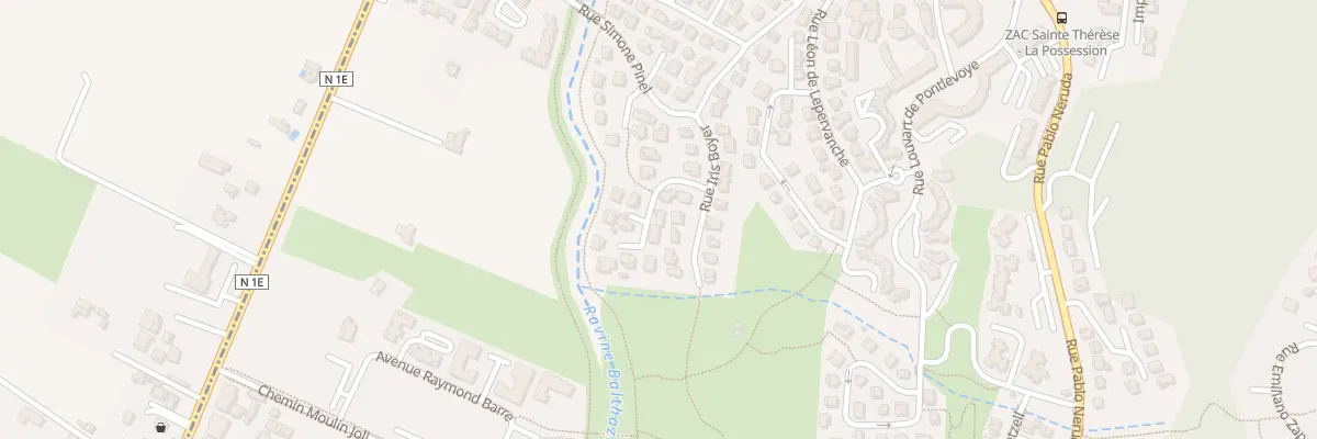 Plan du 5 Rue Jacques Lougnon à La Possession