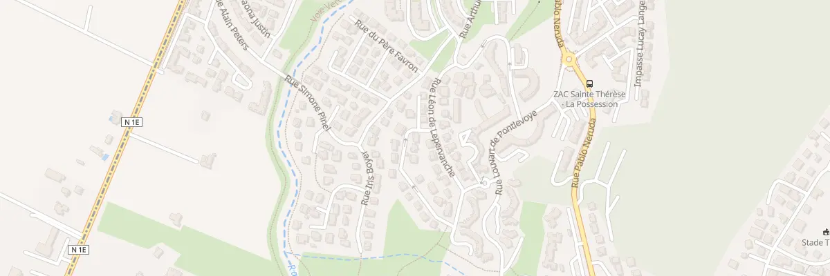 Plan du 1 Rue Hervé Juvenal à La Possession