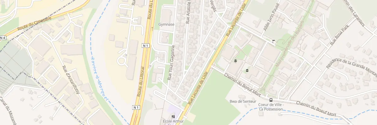 Plan du 2 Rue Anatole France à La Possession