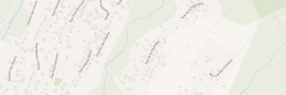 Plan de la Rue de la Pépinière à Saint-Louis