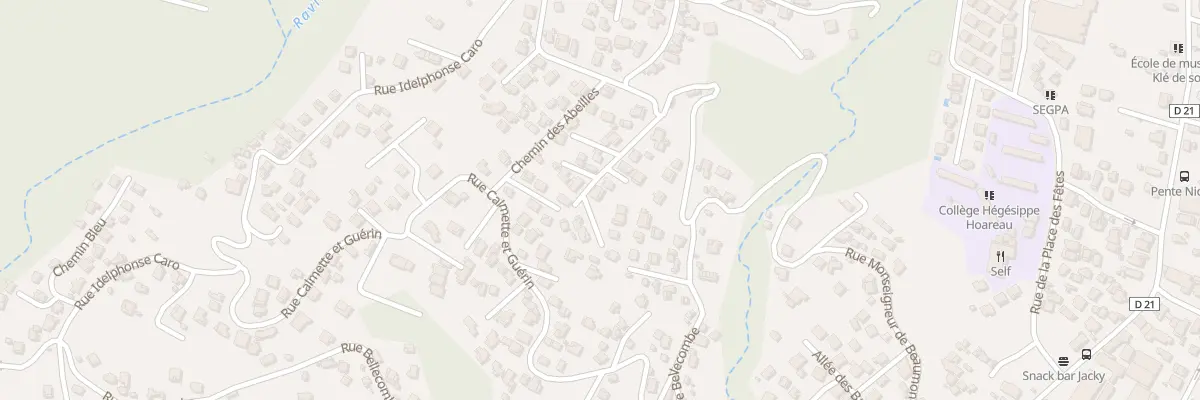 Plan du 74J Rue Msgr de Beaumont à Saint-Louis