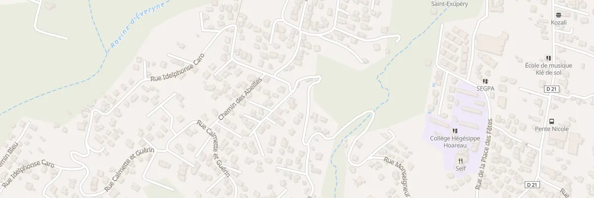 Plan du 80 Rue Msgr de Beaumont à Saint-Louis