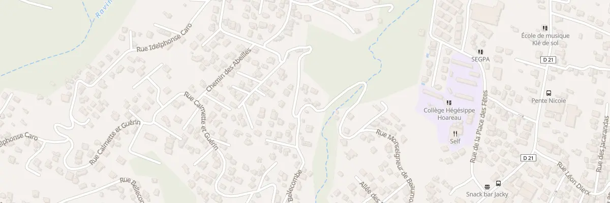 Plan du 59 Rue Msgr de Beaumont à Saint-Louis