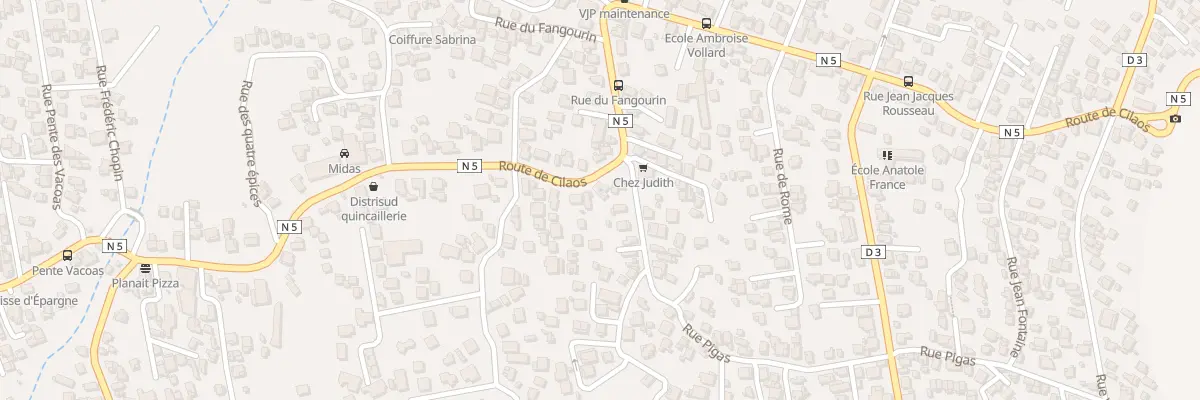 Plan du 262 Rte de Cilaos à Saint-Louis