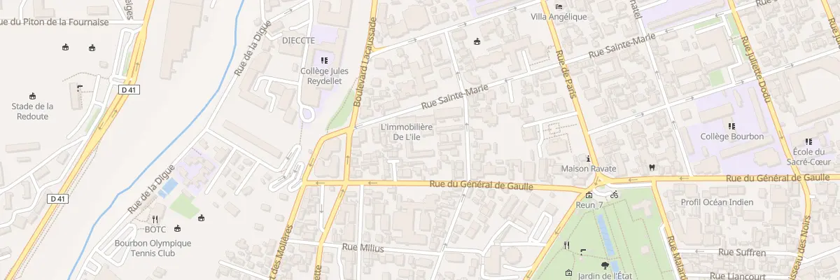 Plan du 20 Rue Sainte Marie à Saint-Denis