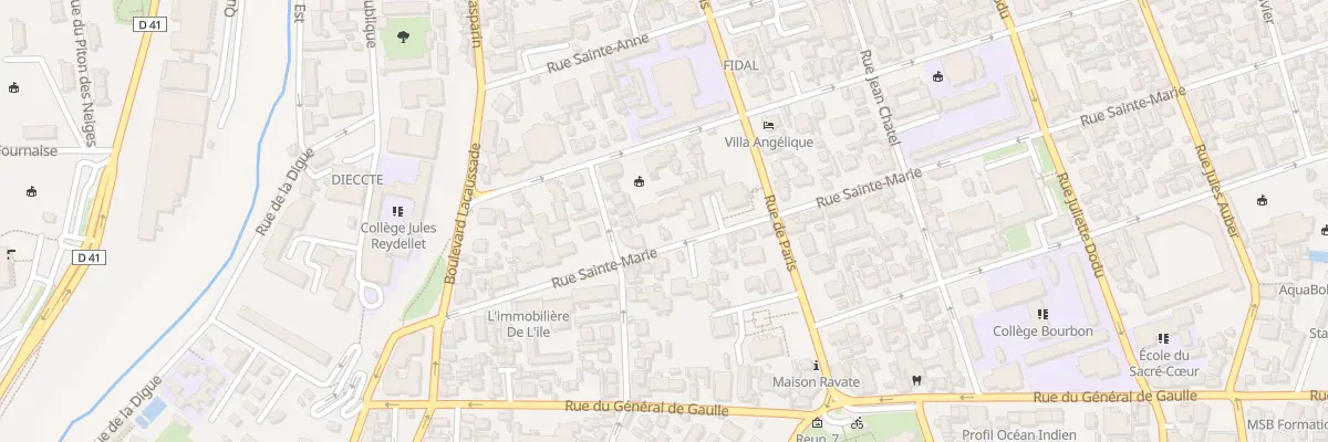 Plan du 19 Rue Sainte Marie à Saint-Denis