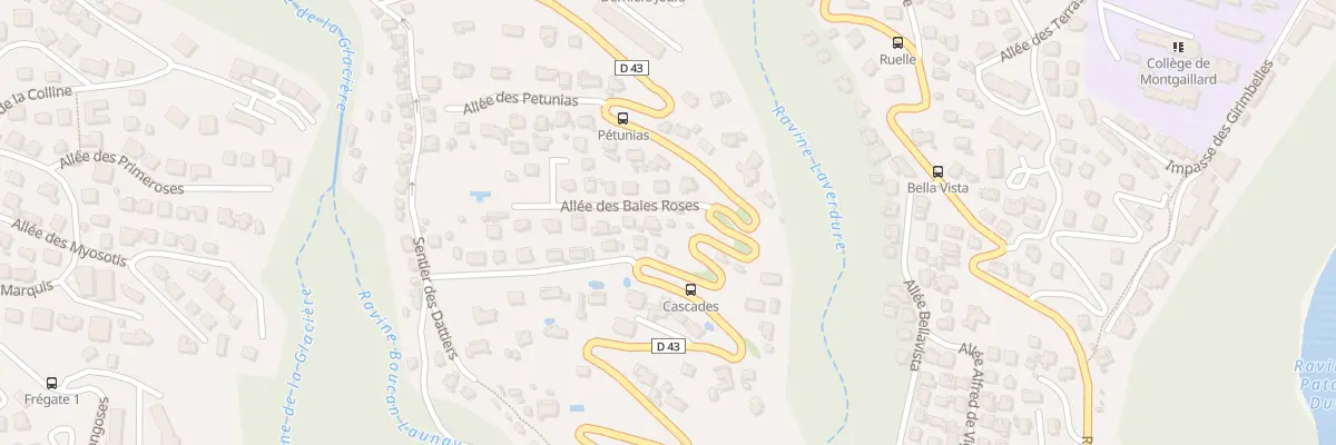 Plan du 1 All des Baies Roses à Saint-Denis