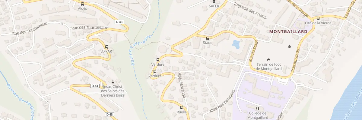 Plan du 55 Rte de Montgaillard à Saint-Denis