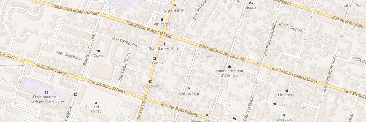 Plan du 93 Rue Marius et Ary Leblond à Saint-Pierre