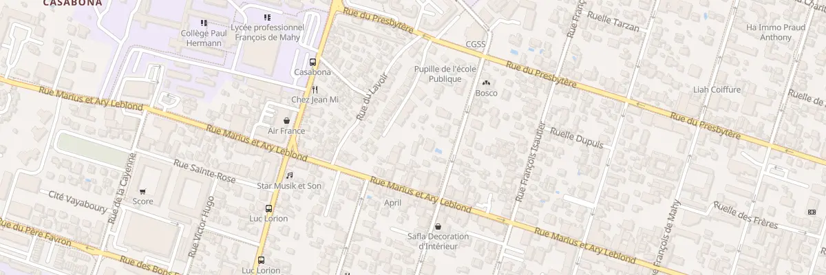 Plan du 98A Rue Marius et Ary Leblond à Saint-Pierre