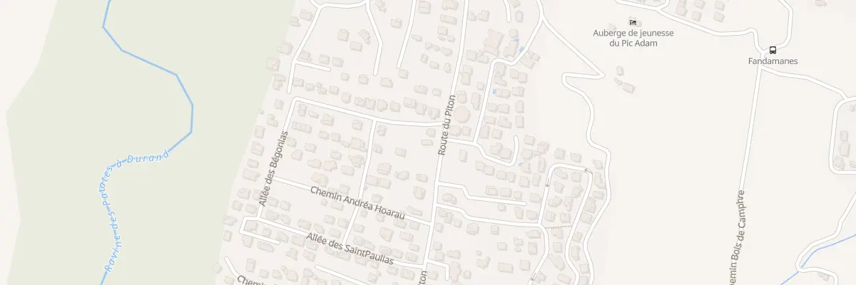 Plan du 42 Rte du Piton B de Nefles à Saint-Denis
