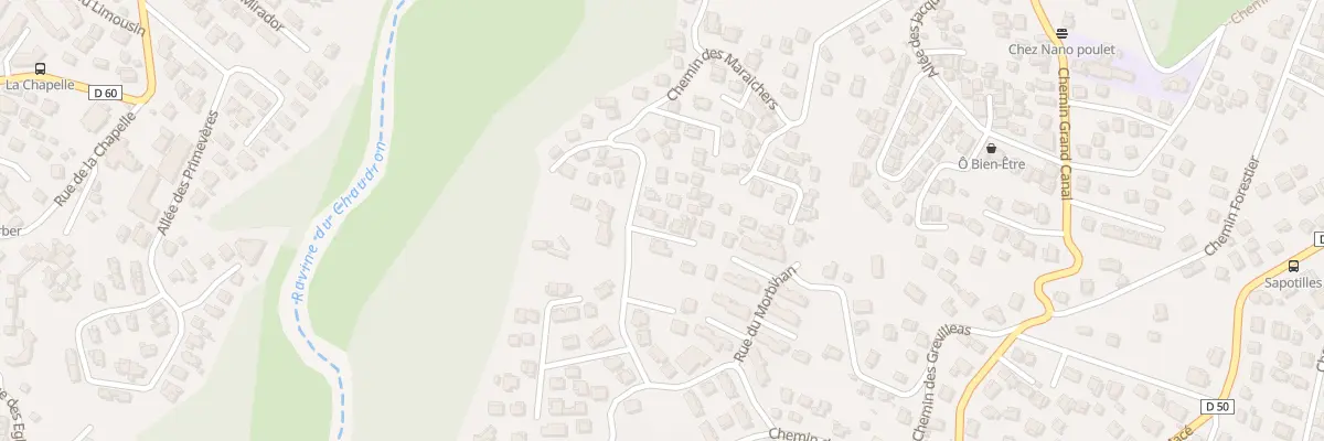 Plan du 61B Che des Maraichers à Saint-Denis