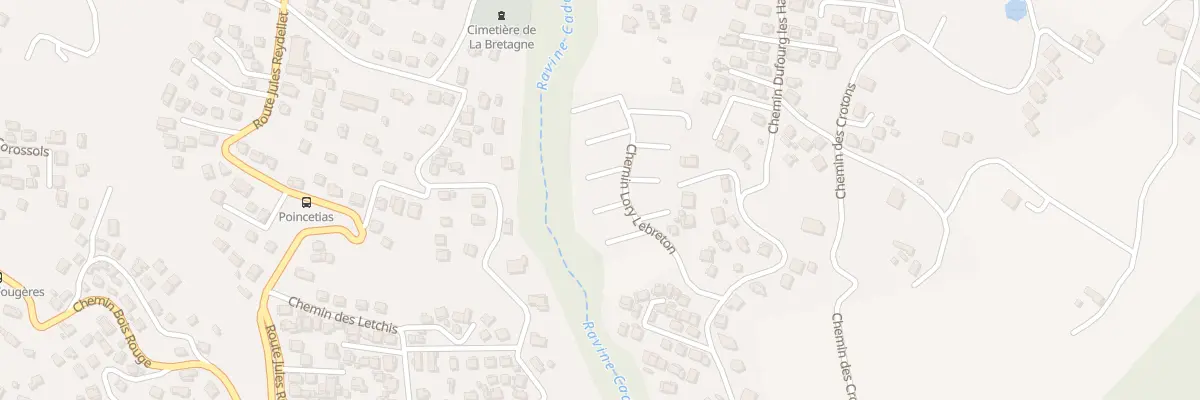 Plan du 220 Che Lory Lebreton La Bretag à Saint-Denis