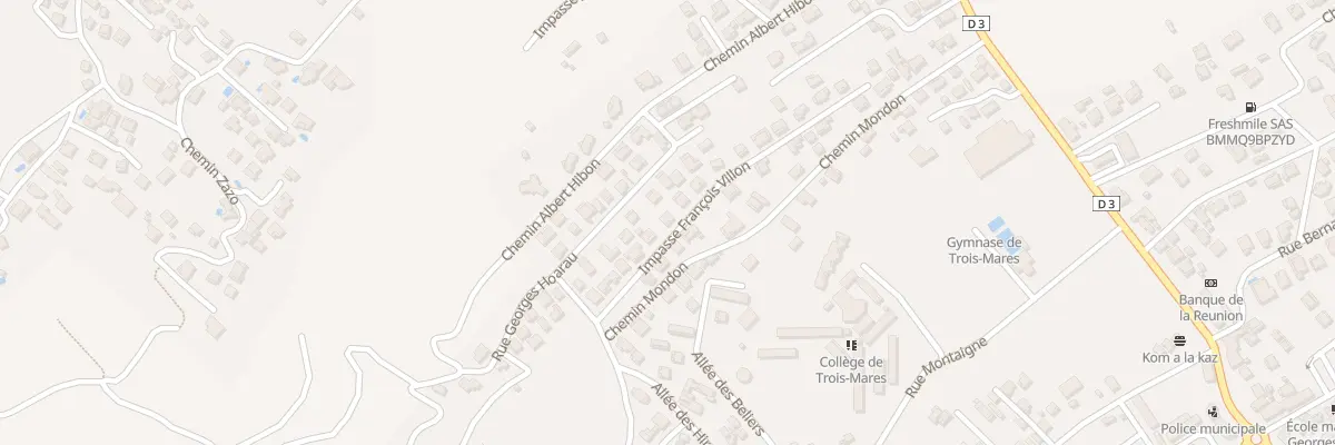 Plan du 17 Rue Francois Villon au Tampon