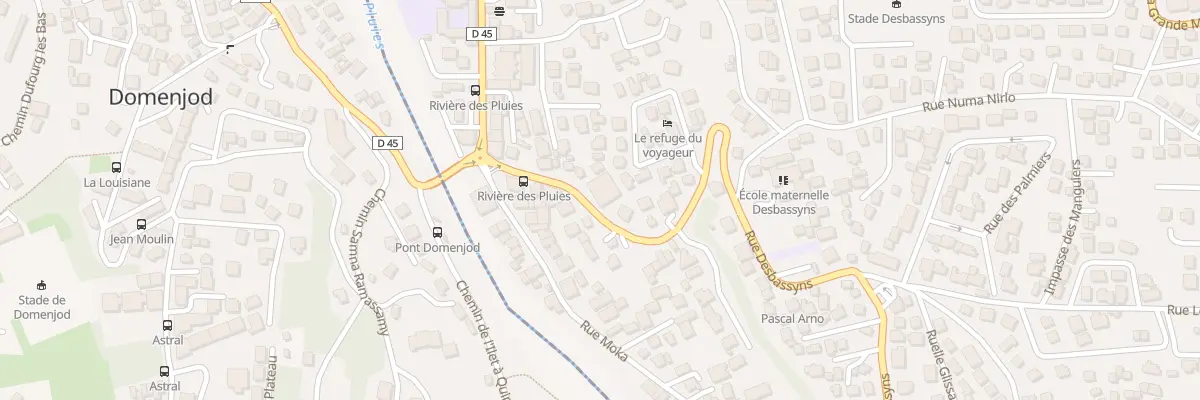 Plan de la Rue Desbassyns à Sainte-Marie