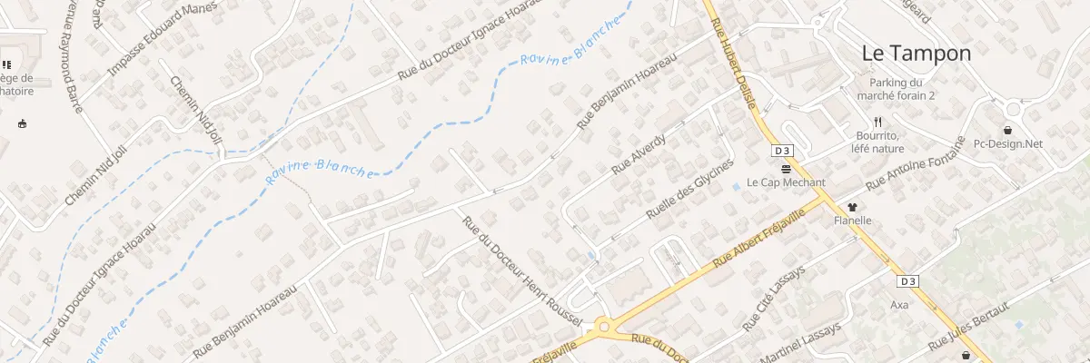 Plan du 74 Rue Benjamin Hoarau au Tampon