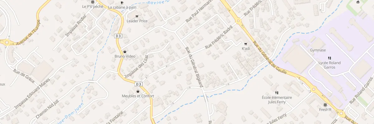 Plan du 39 Rue du General Bigeard au Tampon