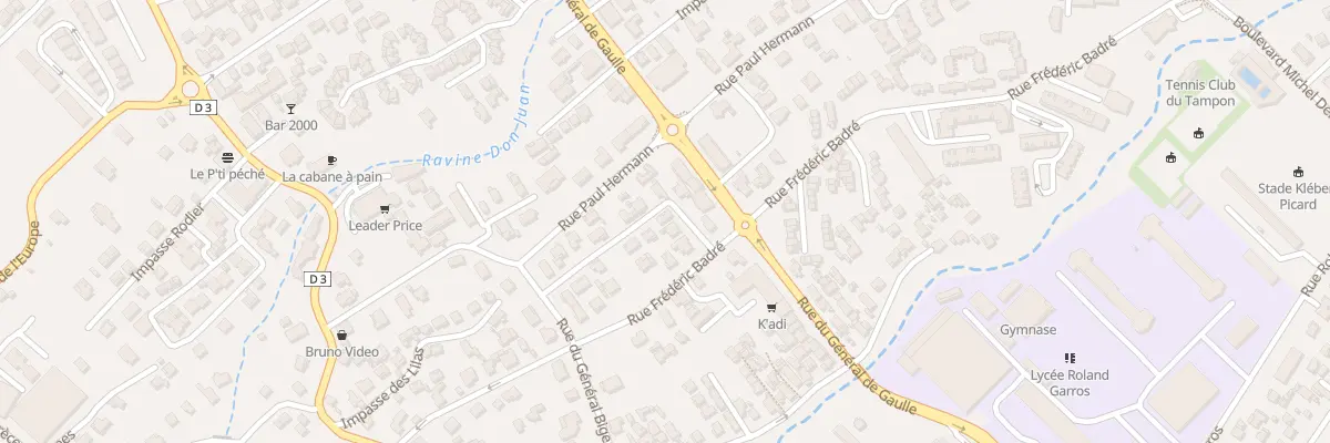 Plan du 12 Rue Mgr Cleret de Langavant au Tampon